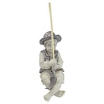 Design Toscano Frederic Avignon Boy Balıkçı Bahçe Heykeli, 38 cm, Poliresin, İki Tonlu Taş