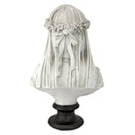 Design Toscano Örtülü bakire büstü, ölçüler: 22,8 cm x15,2 cm x35,5 cm