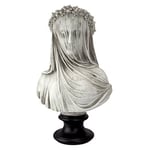Design Toscano Örtülü bakire büstü, ölçüler: 22,8 cm x15,2 cm x35,5 cm