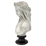 Design Toscano Örtülü bakire büstü, ölçüler: 22,8 cm x15,2 cm x35,5 cm