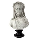 Design Toscano Örtülü bakire büstü, ölçüler: 22,8 cm x15,2 cm x35,5 cm