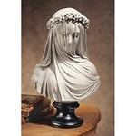 Design Toscano Örtülü bakire büstü, ölçüler: 22,8 cm x15,2 cm x35,5 cm