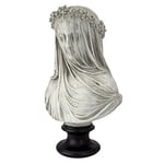 Design Toscano Örtülü bakire büstü, ölçüler: 22,8 cm x15,2 cm x35,5 cm