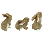 Design Toscano QM92008 The Bunny Den Rabbits İç/Dış Mekan Bahçe Hayvan Heykelleri, 9,5 cm Genişliğinde, 10,5 cm Derinliğinde, Tam Renkli Kaplama