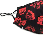 Desigual Üniseks Yetişkin Mask_Roses El Kerchief, Siyah, Tek Beden, Siyah, Tek Beden