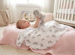 DEUX LAPINS% 100 Pamuk 3'lü Müslin Bebek Örtüsü Iconıque Lapin & Petits Canetons & Innocent Pink 100x100 THROW3PACK1004
