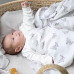 DEUX LAPINS% 100 Pamuk 3'lü Müslin Bebek Örtüsü Iconıque Lapin & Petits Canetons & Cotton Grey 100x100 THROW3PACK1003