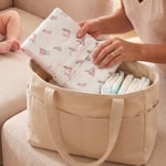 DEUX LAPINS% 100 Pamuk Çantalı Pratik Katlanabilir Alt Değiştirme Matı - Bébé Lapin Rose PAD1019
