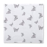 DEUX LAPINS% 100 Pamuk Müslin Bebek omuz Bezi 5’li Iconique Lapin - Gri Tavşan Desenli CLOTHMP3501