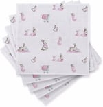 DEUX LAPINS% 100 Pamuk Müslin bebek Omuz Bezi – 5’li Bébé Lapin rose CLOTHMP3519