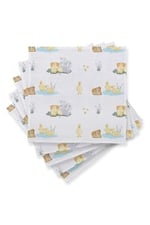 DEUX LAPINS% 100 Pamuk Müslin Bebek Omuz Bezi 5’li Petits Caneton - Yavru Ördek Desen CLOTHMP3517-P