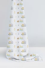 DEUX LAPINS% 100 Pamuk Müslin Bebek Örtüsü 100x100 Cm Petits Canetons - Yavru Ördek Desen THROW1020