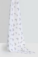 DEUX LAPINS% 100 Pamuk Müslin Bebek Örtüsü - Iconique Lapin 70x70 Cm THROW751