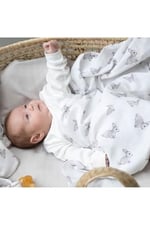 DEUX LAPINS% 100 Pamuk Müslin Bebek Örtüsü - Iconique Lapin 70x70 Cm THROW751