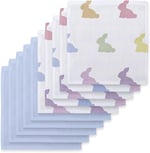 DEUX LAPINS% 100 Pamuk Rainbow Lapin & Endless Blue 10`lu Müslin Ağız Bezi Paketi CLOTHMP2017-B
