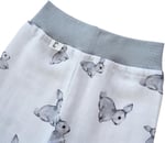 DEUX LAPINS% 100 Pamuk Yenidoğan Müslin Patikli Alt 3’lü Set Iconique Lapin - Gri Tavşan Desenli YNDGNALT-1001