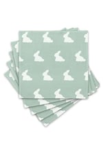 DEUX LAPINS%100 Pamuk Müslin Bebek Omuz Bezi 5li - Mono Lapin Matcha Green OMZBEZ-05L-000MHG