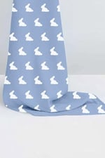 DEUX LAPINS%100 Pamuk Müslin Bebek Örtüsü - Mono Lapin Royal Blue 100X100 cm MUSLIN-RAL-100100