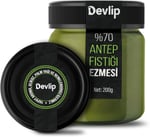 Devlip Antep Fıstığı (%70) Ezmesi, 200g, Sürülebilir, Glikoz, Koruyucu, Renklendirici, Aroma İçermez