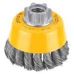Dewalt 3-In. Carbon Steel Knotted Wire Cup Brush -DW4910