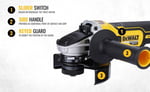 Dewalt Açılı taşlama makinesi, DCG405N, 18 V, XR, fırçasız, 125 mm (sadece gövde)