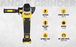 Dewalt Açılı taşlama makinesi, DCG405N, 18 V, XR, fırçasız, 125 mm (sadece gövde)