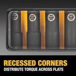 DEWALT DW22838 Darbe Anahtarı Seti, 3/8 İnç, 10 Parça, SAE
