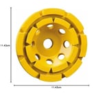 DEWALT DW4774 Taşlama Tekerleği, Çift Sıralı Elmas Bardak, 11.4 cm