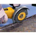 DEWALT DW4925 4-Inch Stringer Bead Wire Wheel/Carbon Steel 5/8-Inch-11 Arbor .020-Inch