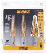 DEWALT DWA1790IR 3-Piece IMPACT READY Step Drill Bit Set - Seçenekler: 3 parçalı set, 1/8