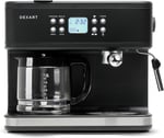 Dexart DX-1341 Home Barista 3-in-1 Filtre Kahve ve Espresso Makinesi, Siyah