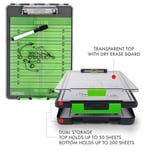 Dexas Clearview Clipcase Dry Erase Sıkıştırma Tahtası, 34 x 24 cm, Yeşil