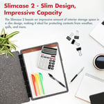 Dexas Slimcase 2 depolama panosu, yandan açıklıklı, ağır granit (3517-55)