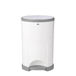 Diaper Dekor EKO Classic Bebek Bezi Kovası, Beyaz | SADECE Çevre Dostu Bebek Bezi Kovası%70 Geri Dönüştürülmüş Malzemelerden Yapılmıştır | Eller Serbest: Adım Bırakma - Tamamlandı | Uygun Maliyetli