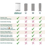 Diaper Dekor EKO Classic Bebek Bezi Kovası, Beyaz | SADECE Çevre Dostu Bebek Bezi Kovası%70 Geri Dönüştürülmüş Malzemelerden Yapılmıştır | Eller Serbest: Adım Bırakma - Tamamlandı | Uygun Maliyetli