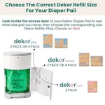 Diaper Dekor EKO Classic Bebek Bezi Kovası, Beyaz | SADECE Çevre Dostu Bebek Bezi Kovası%70 Geri Dönüştürülmüş Malzemelerden Yapılmıştır | Eller Serbest: Adım Bırakma - Tamamlandı | Uygun Maliyetli