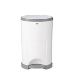 Diaper Dekor EKO Classic Bebek Bezi Kovası, Beyaz | SADECE Çevre Dostu Bebek Bezi Kovası%70 Geri Dönüştürülmüş Malzemelerden Yapılmıştır | Eller Serbest: Adım Bırakma - Tamamlandı | Uygun Maliyetli