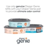 Diaper Genie Essentials Yuvarlak Yedek 8'li Paket | 2560'a Kadar Yenidoğan Bezi Tutar | Kokusuz Sürekli Film İçerir | Bebek Bezi Genie Komple ve İfade Kovaları ile Uyumlu