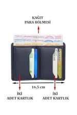 Dias avm Hakiki Deri Cüzdan&kartlık Kimlik Ehliyet Kağıt Para Ve On Adet Bölmeli Kartvizit-1