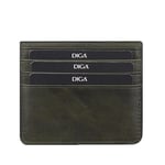 Diga Çıtçıtlı Kartlık Gerçek Deri 8 Kartlık Bölmeli Kartvizit Para Bölmeli Kadın Erkek Cüzdan 10x8.5x1.5 cm Yeşil
