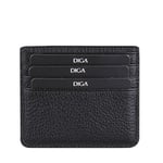 Diga Çıtçıtlı Kartlık Gerçek Deri 8 Kartlık Bölmeli Kartvizit Para Bölmeli Kadın Erkek Cüzdan 10x8.5x1.5 cm Siyah