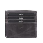 Diga Çıtçıtlı Kartlık Gerçek Deri 8 Kartlık Bölmeli Kartvizit Para Bölmeli Kadın Erkek Cüzdan 10x8.5x1.5 cm Antrasit