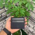 Diga Çıtçıtlı Kartlık Gerçek Deri 8 Kartlık Bölmeli Kartvizit Para Bölmeli Kadın Erkek Cüzdan 10x8.5x1.5 cm Lacivert