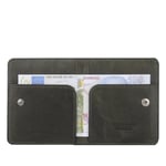 Diga Çıtçıtlı Kartlık Gerçek Deri 8 Kartlık Bölmeli Kartvizit Para Bölmeli Kadın Erkek Cüzdan 10x8.5x1.5 cm Yeşil