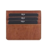Diga Çıtçıtlı Kartlık Gerçek Deri 8 Kartlık Bölmeli Kartvizit Para Bölmeli Kadın Erkek Cüzdan 10x8.5x1.5 cm Taba