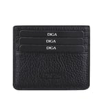 Diga Çıtçıtlı Kartlık Gerçek Deri 8 Kartlık Bölmeli Kartvizit Para Bölmeli Kadın Erkek Cüzdan 10x8.5x1.5 cm Siyah