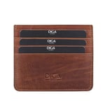 Diga Çıtçıtlı Kartlık Gerçek Deri 8 Kartlık Bölmeli Kartvizit Para Bölmeli Kadın Erkek Cüzdan 10x8.5x1.5 cm Taba