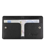 Diga Çıtçıtlı Kartlık Gerçek Deri 8 Kartlık Bölmeli Kartvizit Para Bölmeli Kadın Erkek Cüzdan 10x8.5x1.5 cm Siyah