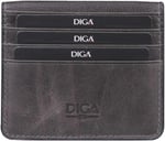 Diga Çıtçıtlı Kartlık Gerçek Deri 8 Kartlık Bölmeli Kartvizit Para Bölmeli Kadın Erkek Cüzdan 10x8.5x1.5 cm Antrasit