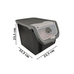 Digithome Coral 2'li Soğan Patates Saklama Kabı 12 Litre - Gri